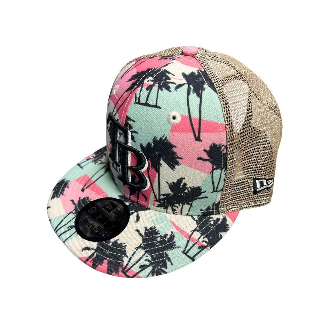 Rays New Era Pink & Green Tropical TB 9Fifty Snapback Hat