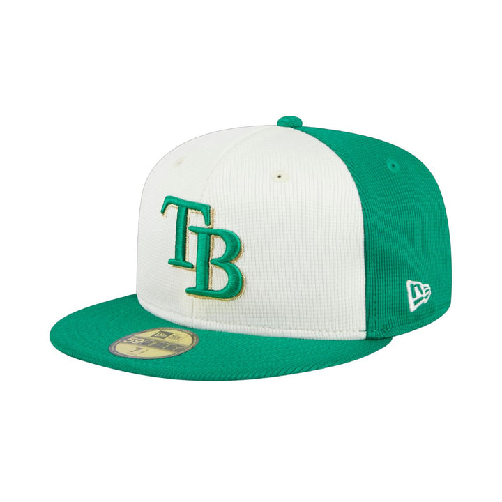 Rays New Era Green White 2024 St. Patrick's Day On-Field 59Fifty Fitted Hat