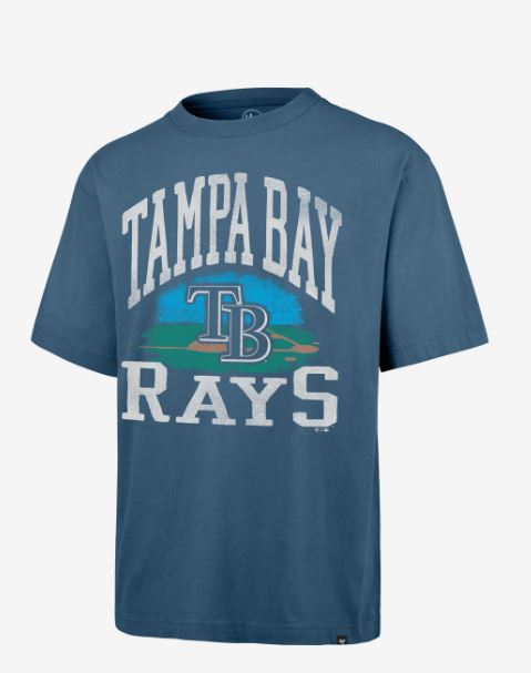 Rays Men's '47 Brand Blue TB Baseball Field Foundation Tee