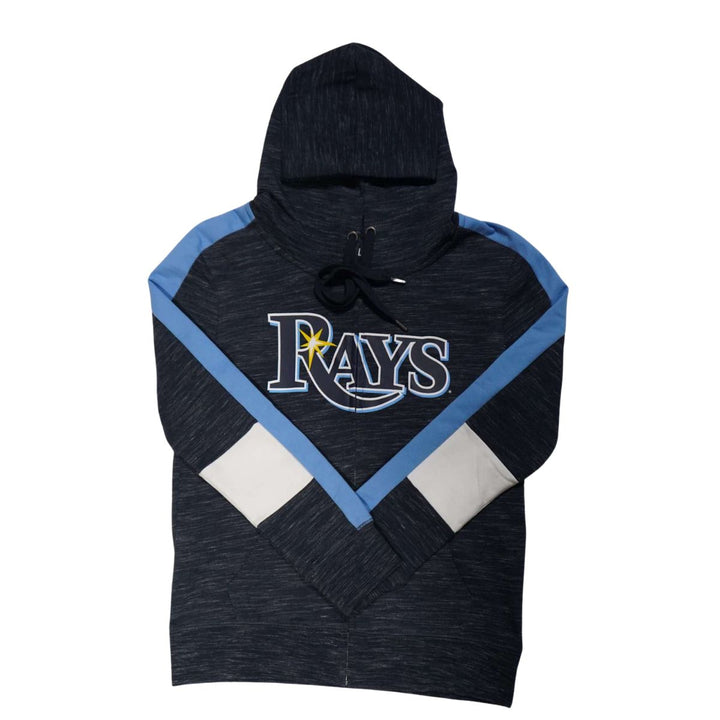 Rays Women's New Era Navy Wordmark Zip Jacket