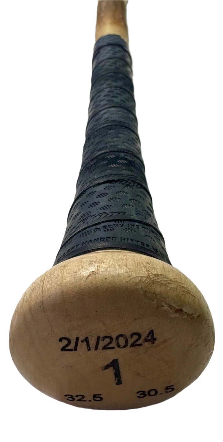 Rays Richie Palacios Game Used Autographed Broken Bat Palacios