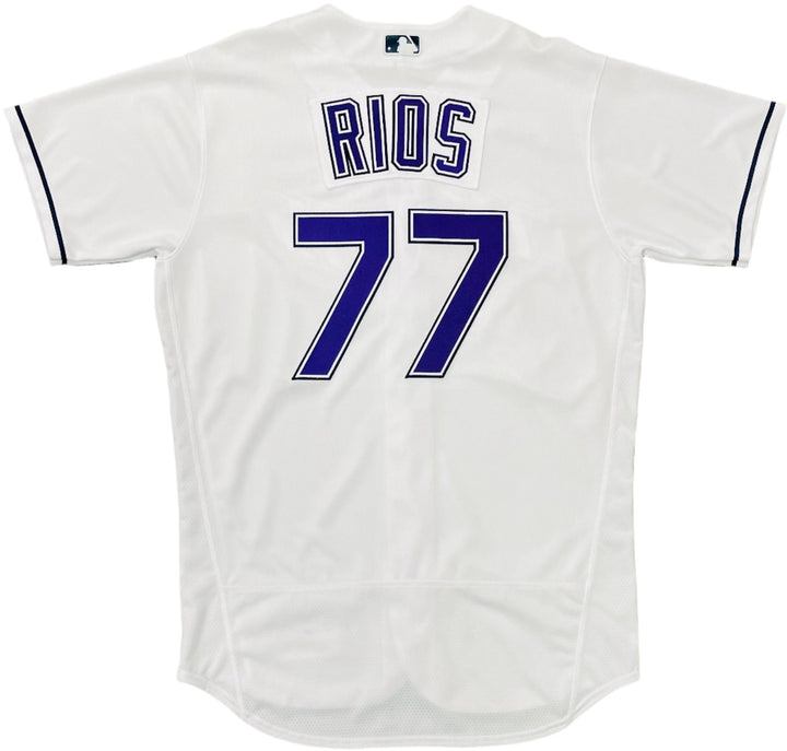 Rays Yacksel Rios Team Issued Authentic Devil Rays Jersey