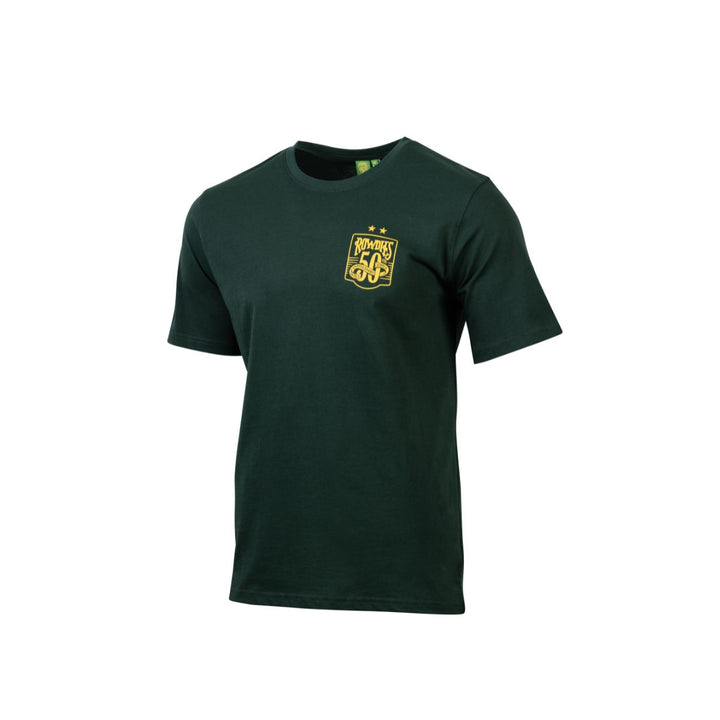 Rowdies Youth Green 50th Logo On Back T-Shirt