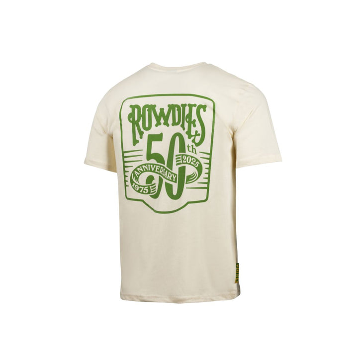 Rowdies Youth Tan 50th Anniversary Logo On Back T-Shirt