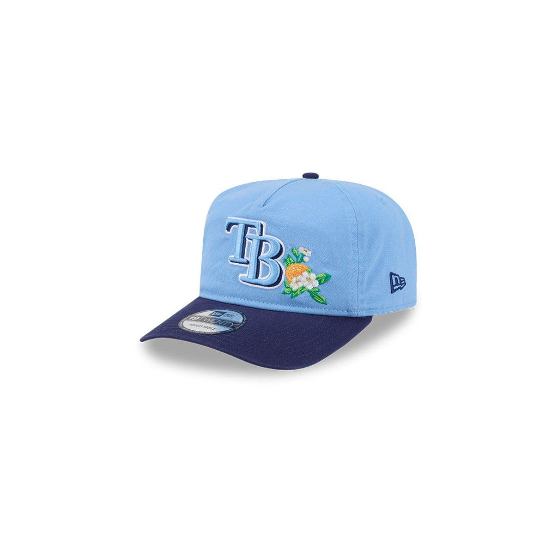Rays New Era Youth Light Blue Navy TB 2026 Spring Training Patch 19Twenty Adjustable Hat