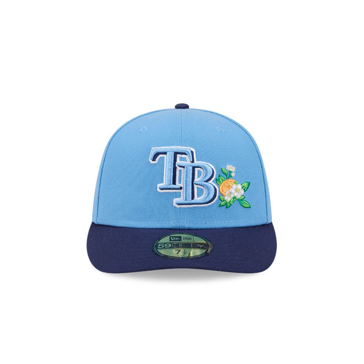 Rays New Era Youth Light Blue Navy TB 2026 Spring Training On-Field 59Fifty Fitted Hat