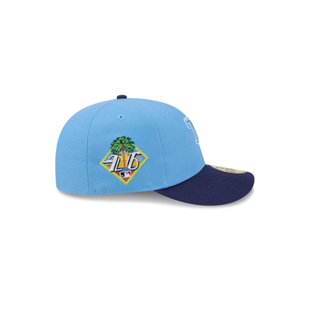 Rays New Era Youth Light Blue Navy TB 2026 Spring Training On-Field 59Fifty Fitted Hat