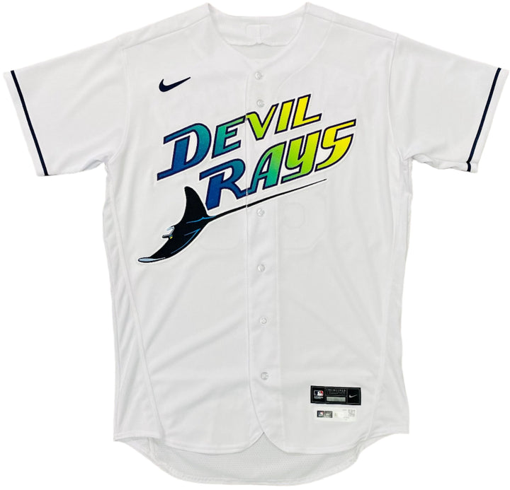 Rays Phoenix Sanders Team Issued Authentic Devil Rays Jersey