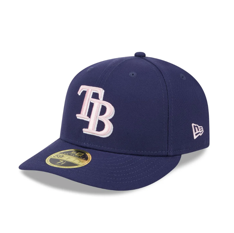Rays New Era Navy Blue 2024 Mother's Day Low Profile 59Fifty Fitted Hat