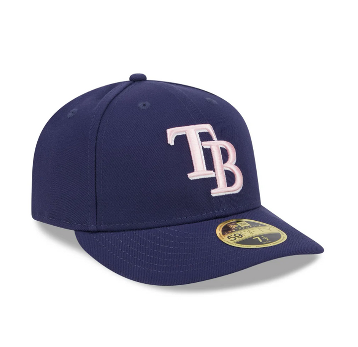 Rays New Era Navy Blue 2024 Mother's Day Low Profile 59Fifty Fitted Hat
