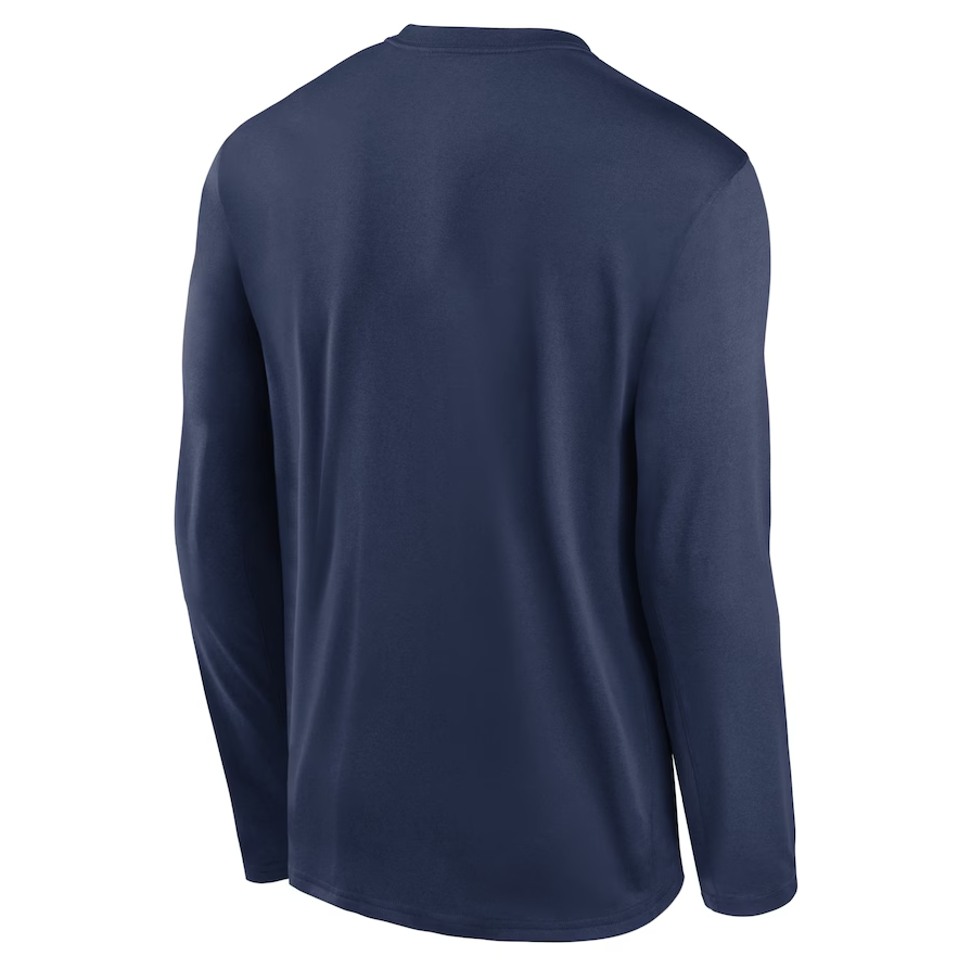 Rays Men's Navy Authentic Collection Practice Performance Long Sleeve Shirt