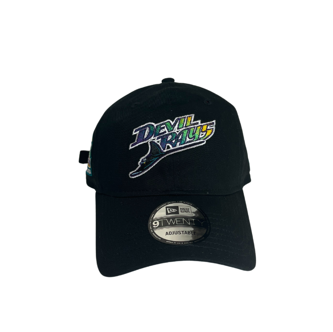 Rays New Era Black Devil Rays Tropicana Field Patch 9Twenty Adjustable Hat