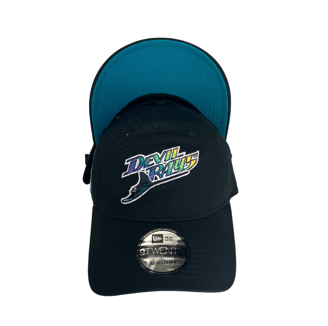 Rays New Era Black Devil Rays Tropicana Field Patch 9Twenty Adjustable Hat