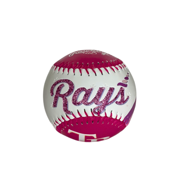 Rays Pink White Unicorn Rawlings Baseball