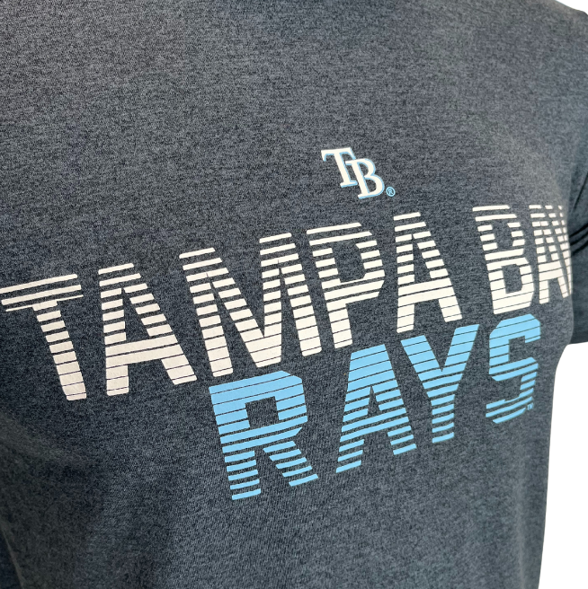 Rays Men's New Era Heathered Grey TB Rays T-Shirt