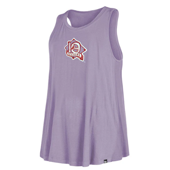 Rays Women's New Era Lavender 10 Seasons TB Tank Top