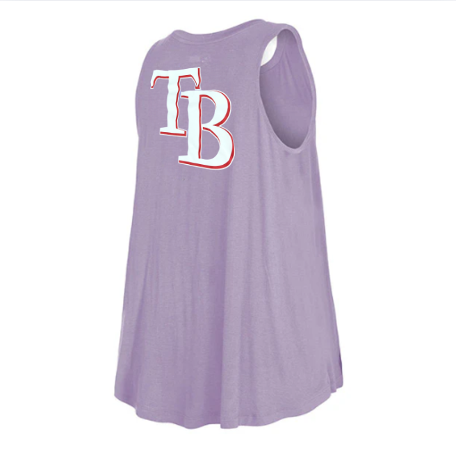 Rays Women's New Era Lavender 10 Seasons TB Tank Top