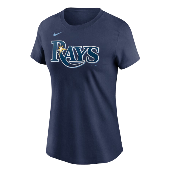 Rays Women's Nike Navy Wordmark T-Shirt