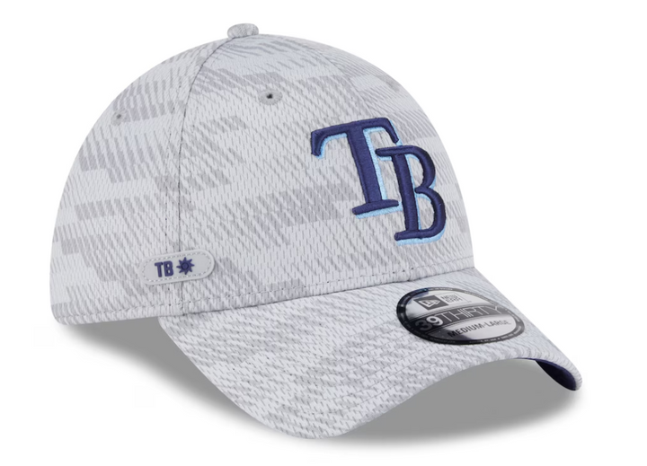 Rays New Era Grey TB 2025 Clubhouse 39Thirty Flex Fit Hat