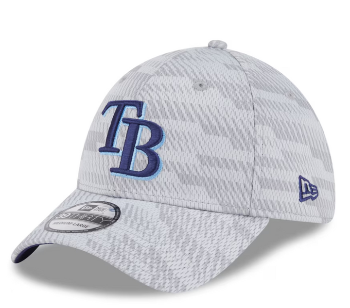 Rays New Era Grey TB 2025 Clubhouse 39Thirty Flex Fit Hat