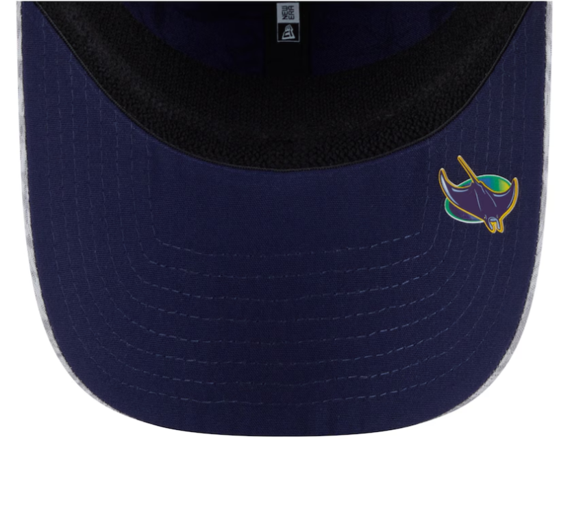 Rays New Era Grey TB 2025 Clubhouse 39Thirty Flex Fit Hat