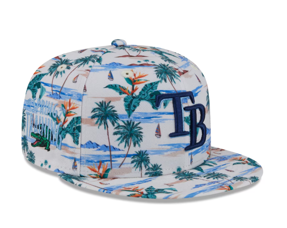 Rays Youth New Era 2025 Palm Tree Spring Training 9FIFTY Snapback Hat