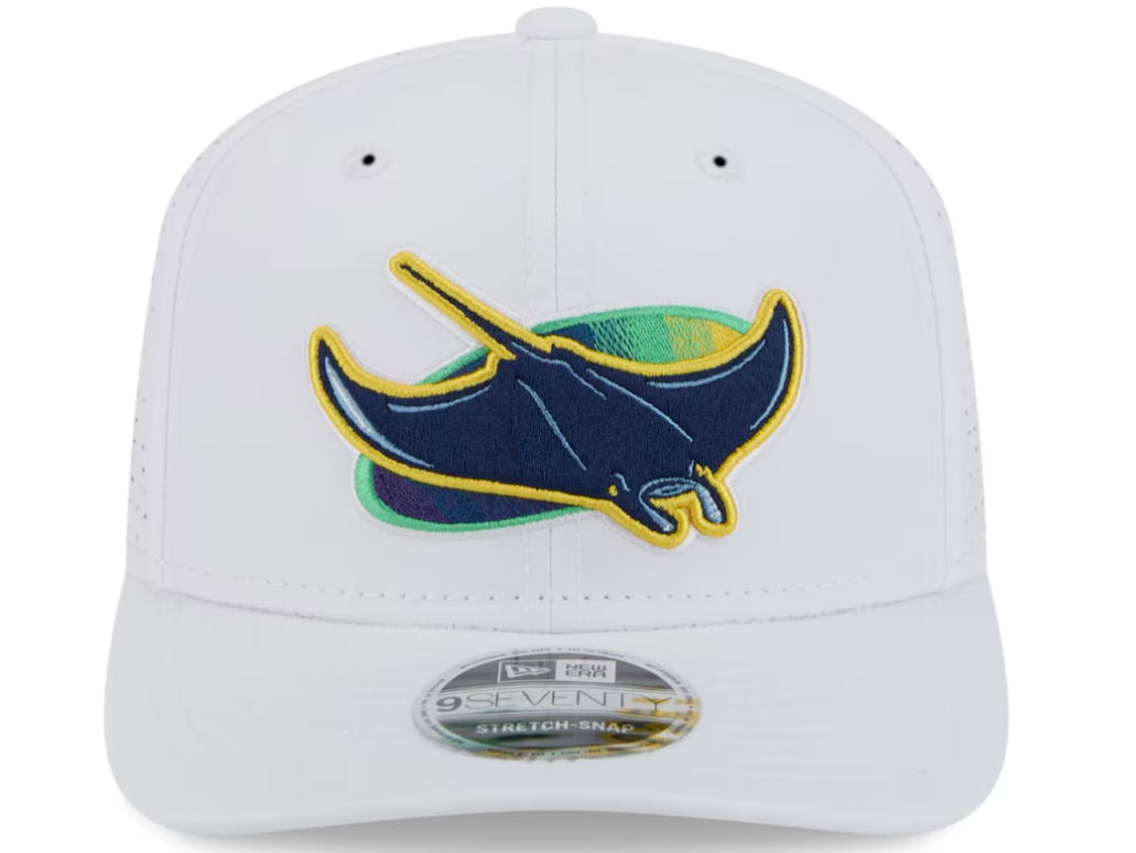 Rays New Era 2025 White Devil Rays Spring Training 9SEVENTY Stretch-Snap Hat