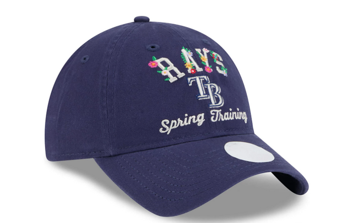 Rays Women's New Era 2025 Floral Navy Spring Training 9Twenty Adjustable Hat