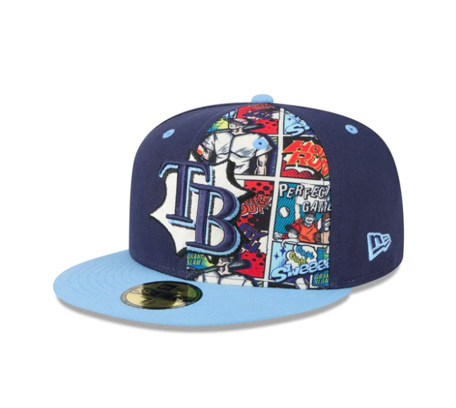 Rays New Era Navy TB Diamond Hero 59Fifty Fitted Hat
