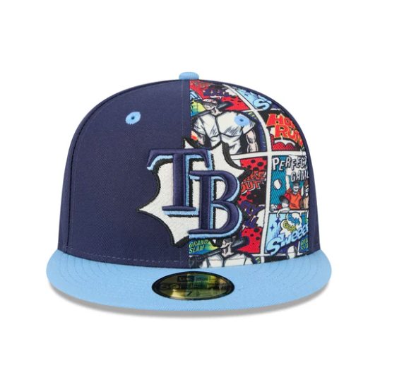 Rays New Era Navy TB Diamond Hero 59Fifty Fitted Hat