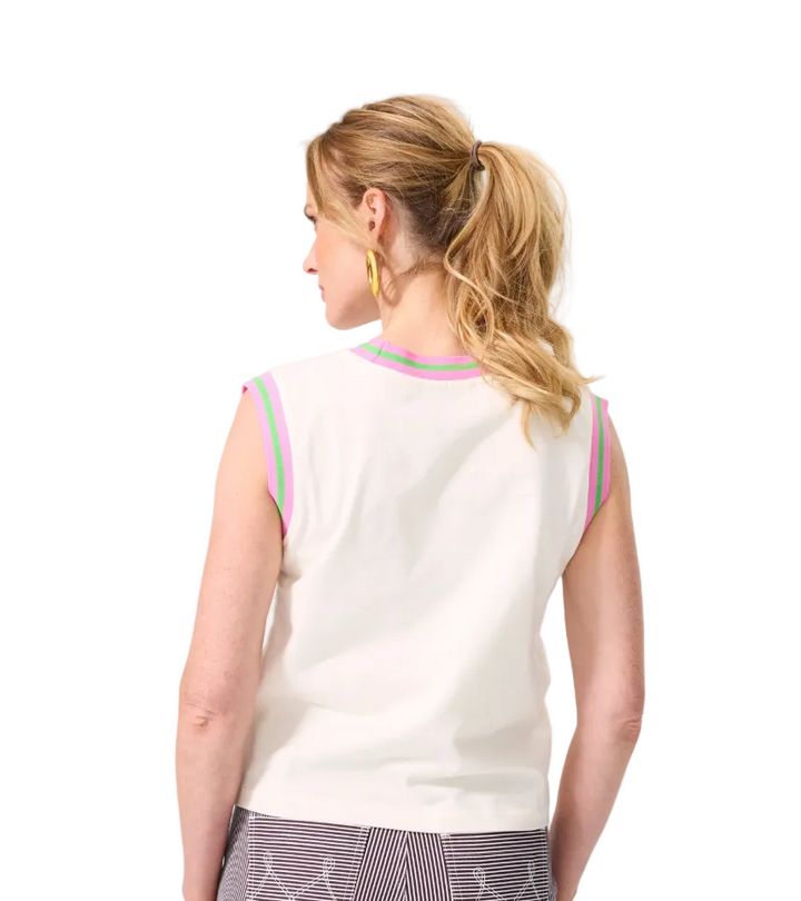 Rowdies TEREZ Women's Pink Rib Trim Tank Top