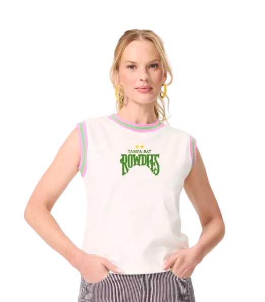 Rowdies TEREZ Women's Pink Rib Trim Tank Top