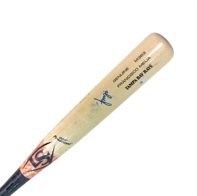 Rays Francisco Mejia Team Issued Autographed Broken Bat