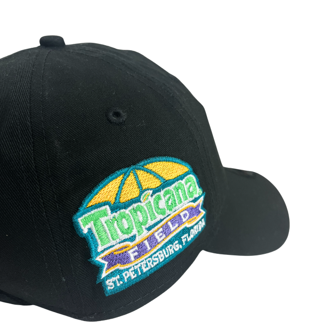 Rays New Era Black Devil Rays Tropicana Field Patch 9Twenty Adjustable Hat