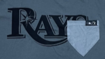 Rays Men's Grey BASEBALLISM Home Plate Pocket Tee