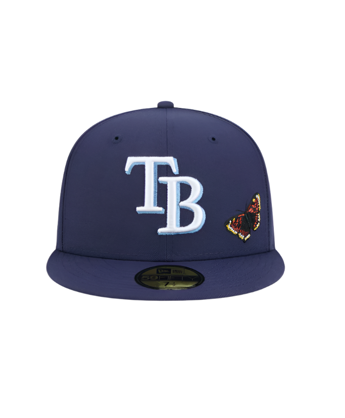 Rays NE FELT Navy Butterfly Garden 59Fifty Hat | The Bay Republic