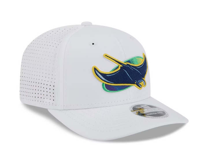 Rays New Era 2025 White Devil Rays Spring Training 9SEVENTY Stretch-Snap Hat