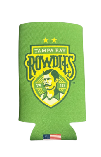 Rowdies Florida Crest Logo Slim Can Koozie