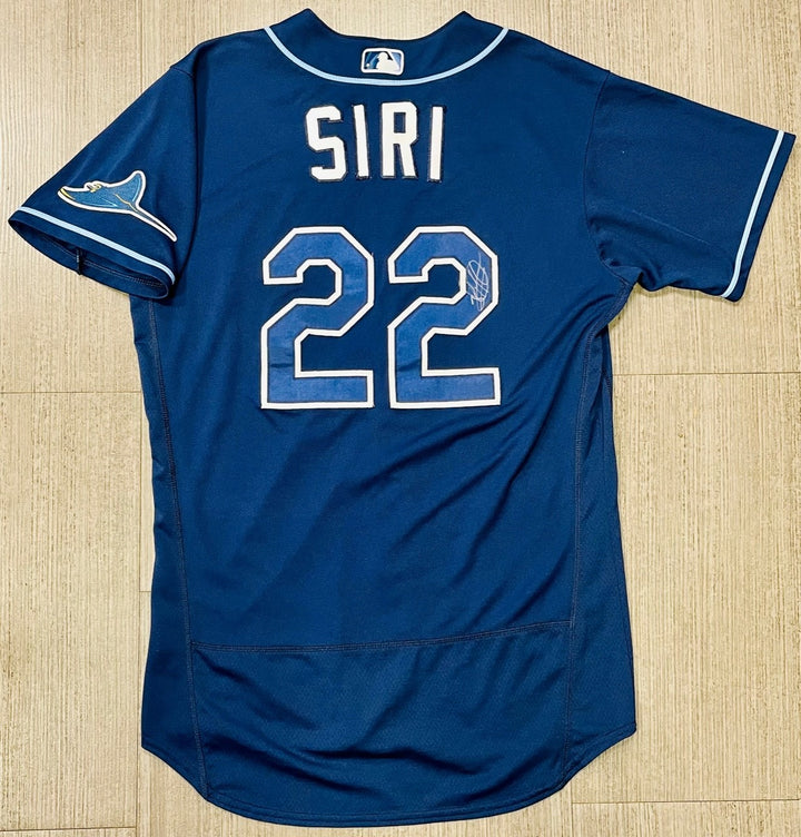 RAYS JOSE SIRI TEAM ISSUED AUTHENTIC AUTOGRAPHED NAVY RAYS JERSEY