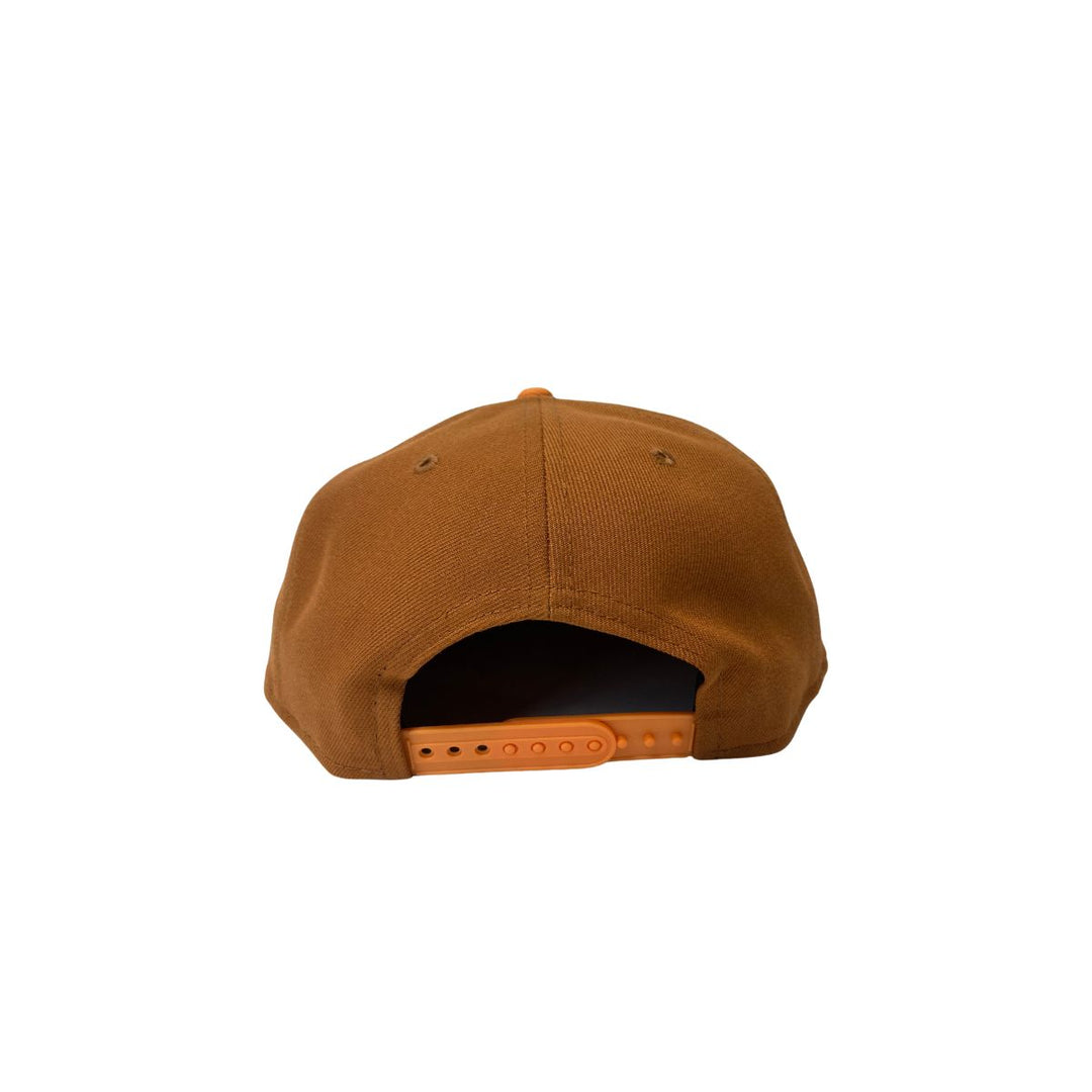 Rays New Era Brown Orange TB 9Fifty Snapback Hat