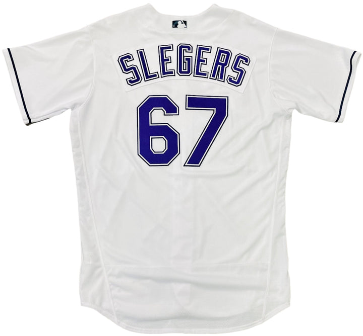 Rays Aaron Slegers Team Issued Authentic Devil Rays Jersey