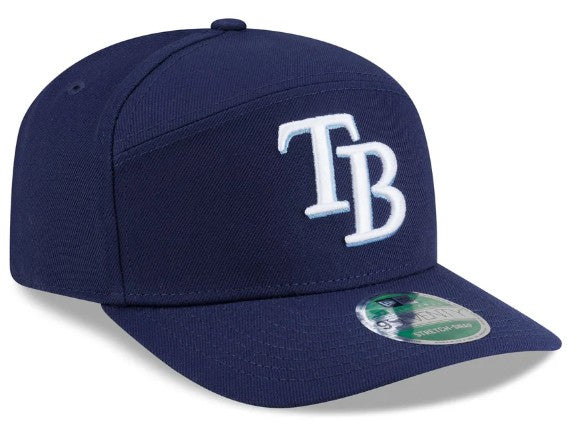 Rays New Era Navy TB Split Panel Replica 9Seventy Stretch-Snap Hat