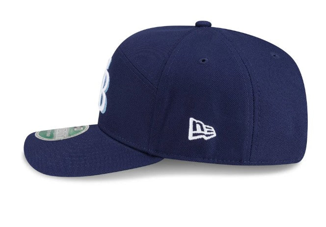 Rays New Era Navy TB Split Panel Replica 9Seventy Stretch-Snap Hat