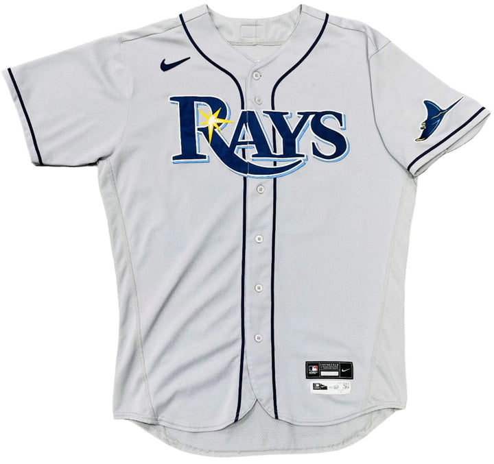 Rays Jeffrey Springs Team Issued Authentic Autographed Gray Jersey