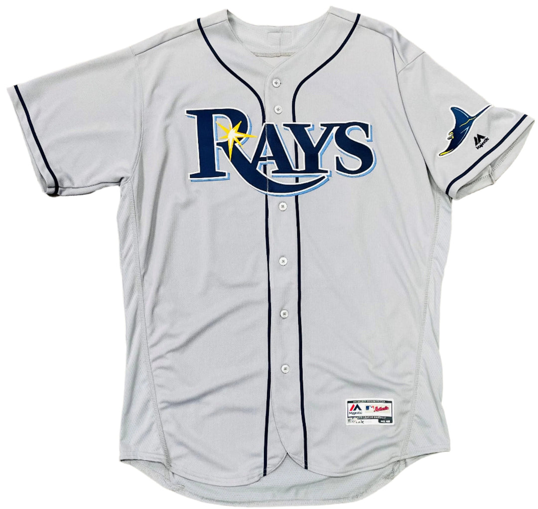 Rays Ryne Stanek Team Issued Authentic Autographed Gray Jersey