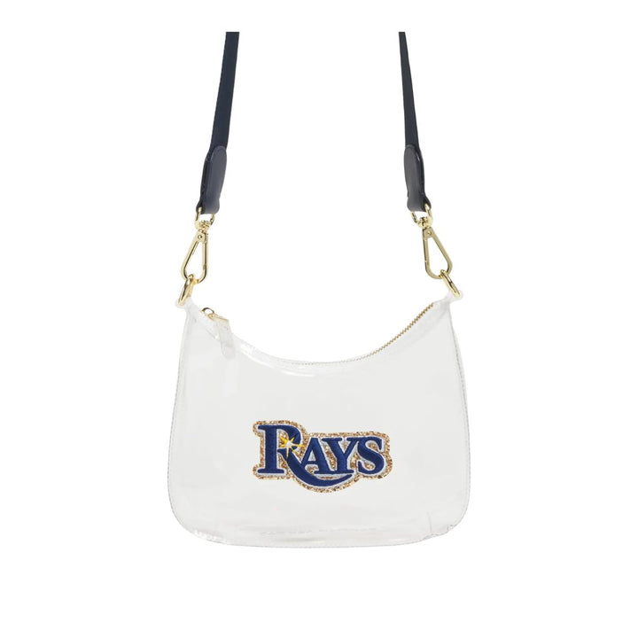 Rays Stoney Clover Wordmark Clear Curved Crossbody