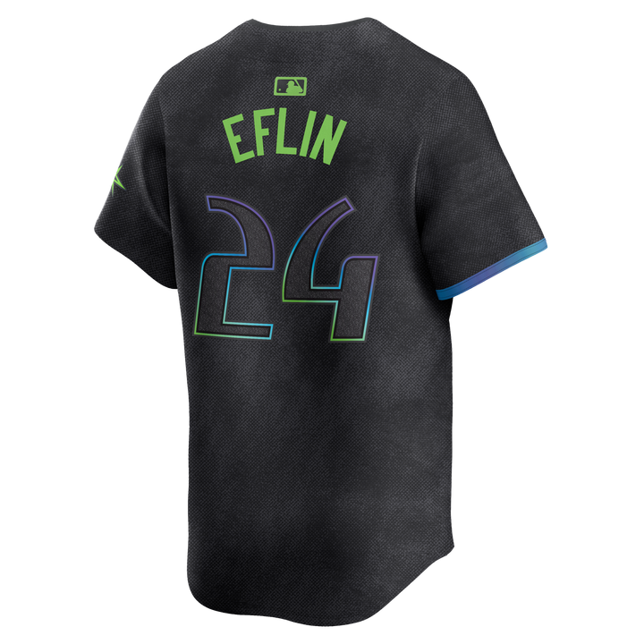 Rays Men's Nike Charcoal Grey Zach Eflin City Connect Limited Replica Jersey