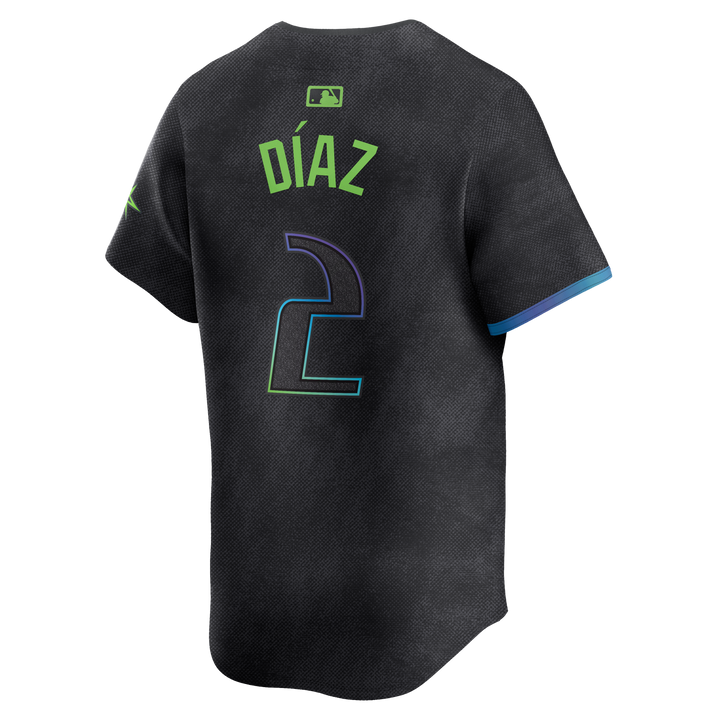 Rays Men's Nike Charcoal Grey Yandy Diaz City Connect Limited Replica Jersey