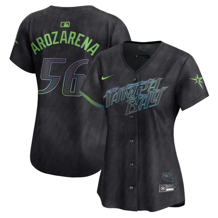 Rays Women's Nike Charcoal Grey Randy Arozarena City Connect Limited Replica Jersey