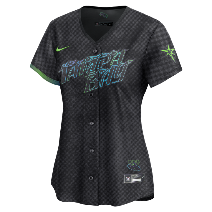 Rays Women's Nike Charcoal Grey City Connect Limited Replica Jersey